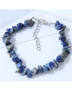 Seashore Stone Fashion Unique Gravel Design Women Wholesale Bracelet - Blue