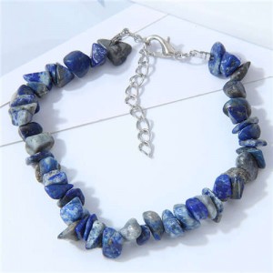 Seashore Stone Fashion Unique Gravel Design Women Wholesale Bracelet - Blue