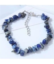 Seashore Stone Fashion Unique Gravel Design Women Wholesale Bracelet - Blue