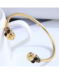 Vintage Skull Design Punk Fashion Open Design Bangle