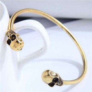 Vintage Skull Design Punk Fashion Open Design Bangle