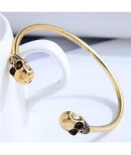 Vintage Skull Design Punk Fashion Open Design Bangle