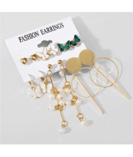 Butterfly Design Spring Fashion 6pcs Women Wholesale Dangle Earrings Set