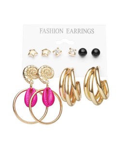 Seashell and Conch Creative Design U.S. Fashionable Women Earrings Set