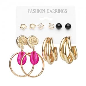 Seashell and Conch Creative Design U.S. Fashionable Women Earrings Set