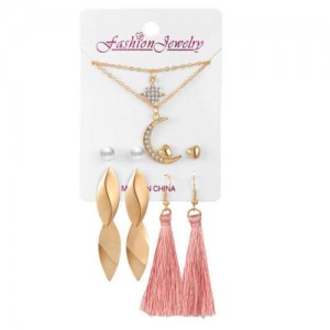 Tassel and Dangle Wholesale Women Earrings Set