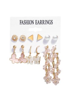 Butterfly and Flower Cluster Elegant Women Fashion Combo Earrings Set