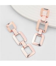 Vintage Multilayered Hollow-out Square Wholesale Fashion Alloy Earrings - Golden