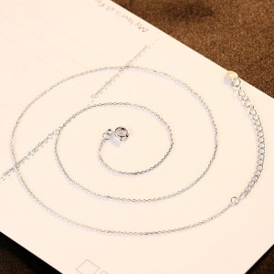 (Two Colors Available) No Pendant 925 Sterling Silver Chain Minimalist Necklace