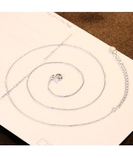 (Two Colors Available) No Pendant 925 Sterling Silver Chain Minimalist Necklace