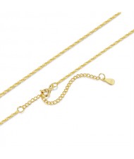 No Pendant Wave 925 Sterling Silver Chain Necklace