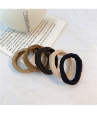 Summer High Elastic Girl Hair Band 5 Pieces Wholesale Set - Brown