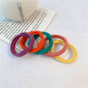 Summer High Elastic Girl Hair Band 5 Pieces Wholesale Set - Colorful