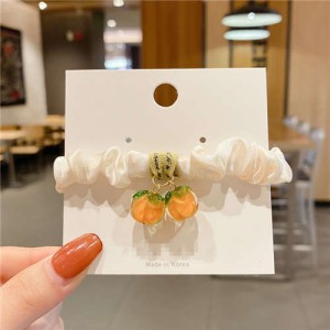 Korean Version Satin Cute Fruit Pendant Ladies Hairband - White