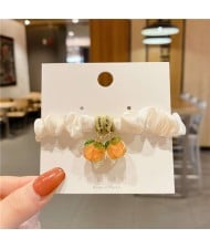 Korean Version Satin Cute Fruit Pendant Ladies Hairband - White