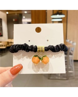 Korean Version Satin Cute Fruit Pendant Ladies Hairband - Black