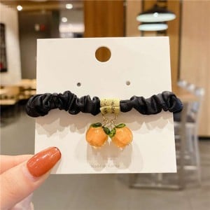 Korean Version Satin Cute Fruit Pendant Ladies Hairband - Black
