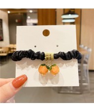 Korean Version Satin Cute Fruit Pendant Ladies Hairband - Black