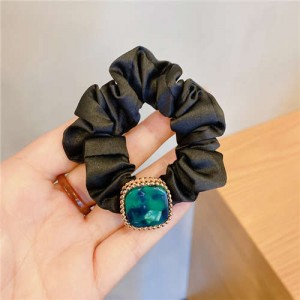 French Temperament Satin Girls Simple Hair Accessories Headband - Green