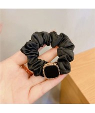 French Temperament Satin Girls Simple Hair Accessories Headband - Black