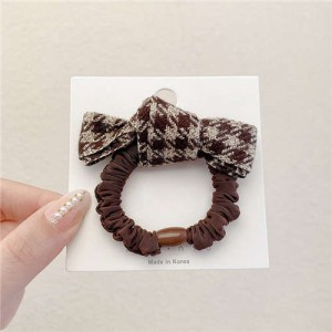 Premium Vintage French Style Elastic Hair Rope - Brown