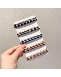 Thick Design Popular 5 Pieces Set Women Wholesale Hair Band - Houndstooth