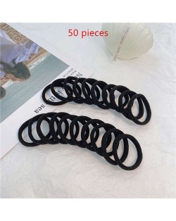 Seamless High-stretch Rubber Durable 50 Pieces Set Headband - Black