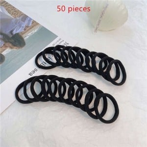 Seamless High-stretch Rubber Durable 50 Pieces Set Headband - Black