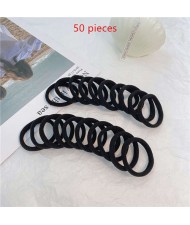 Seamless High-stretch Rubber Durable 50 Pieces Set Headband - Black