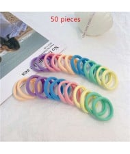 Seamless High-stretch Rubber Durable 50 Pieces Set Headband - Candy Colorful