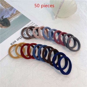 Seamless High-stretch Rubber Durable 50 Pieces Set Headband - Dark Colorful