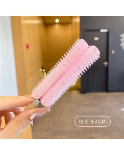 Korean Style Fashion Hair Fluffy Bangs Hair Clip - Pink