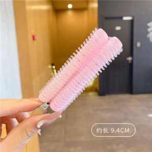 Korean Style Fashion Hair Fluffy Bangs Hair Clip - Pink