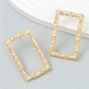 Minimalist Design Rectangle Shape U.S. High Fashion Women Alloy Earrings - Golden