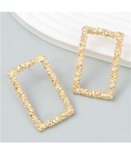 Minimalist Design Rectangle Shape U.S. High Fashion Women Alloy Earrings - Golden