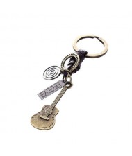 Vintage Guitar Pendant Punk Fashion Key Chain