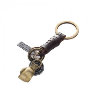 Punk Fashion Vintage Boxing Glove Pendant Leather Decorated Key Chain/ Accessories