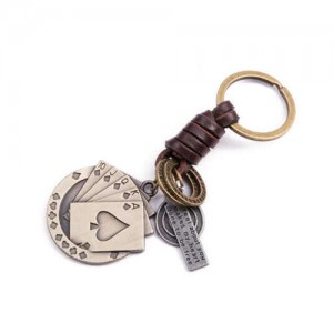 Vintage Poker Pendant Unique Punk Fashion Key Chain/ Accessories
