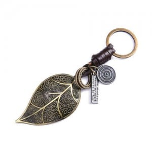 Vintage Fashion Leaf Pendant Ethnic Style Key Chain/ Accessories