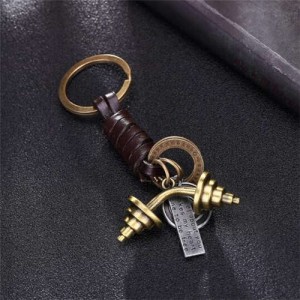 Dumbbell Pendant Vintage Fashion Key Chain/ Accessories - Copper