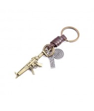 Mini Submachine Gun Pendant Vintage Fashion Key Chain