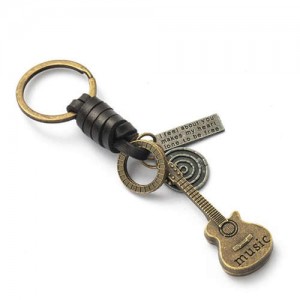 Delicate Musical Instrument Guitar Pendant Punk Fashion Key Chain/ Key Accessories