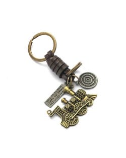 Vintage Locomotive Pendant Key Chain