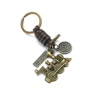 Vintage Locomotive Pendant Key Chain