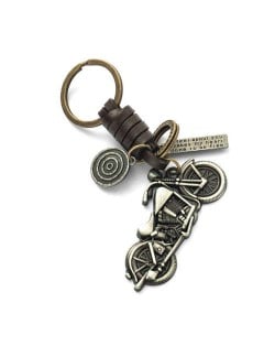 Punk Fashion Vintage Silver Motorbike Pendant Key Chain/ Key Accessories