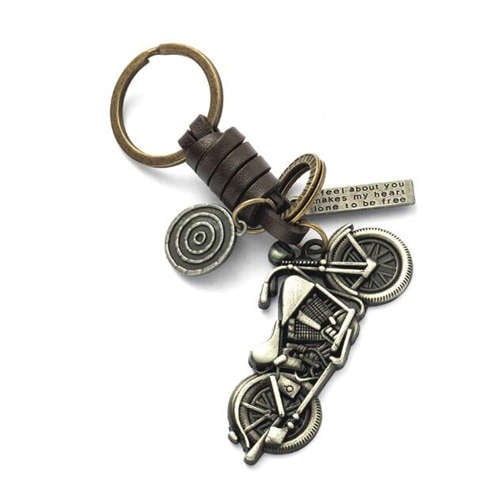 JewelryBund Punk Fashion Vintage Silver Motorbike Pendant Key Chain/ Key Accessories