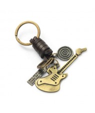 Vintage Fashion Electric Guitar Pendant Key Chain/ Key Accessories