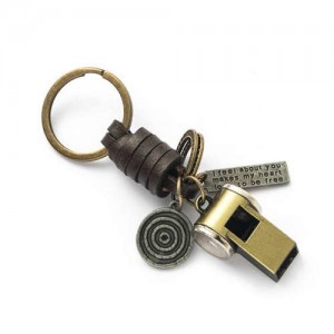 Vintage Whistle Pendant Key Chain