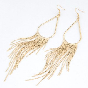 Fashion Tassel Earrings - Golden