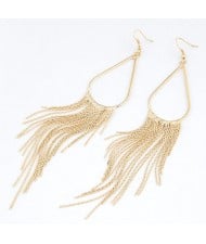 Fashion Tassel Earrings - Golden